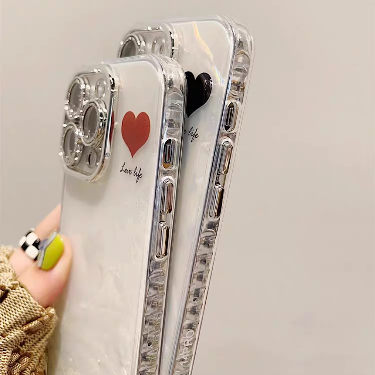 iPhoneケース シンプル ハート おしゃれ スマホケース
