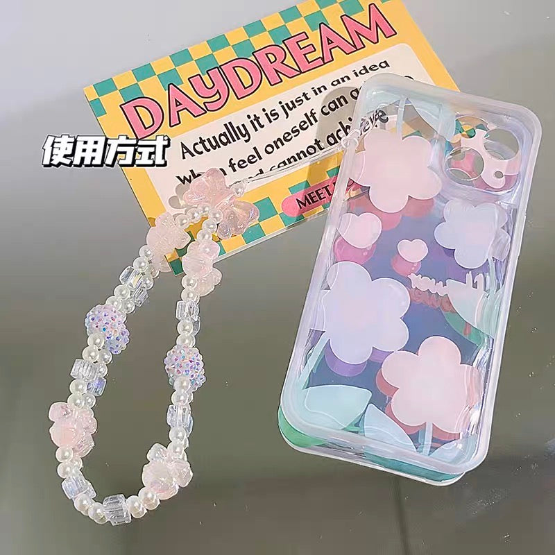 携帯ストラップ ピンク リボン スマホストラップ