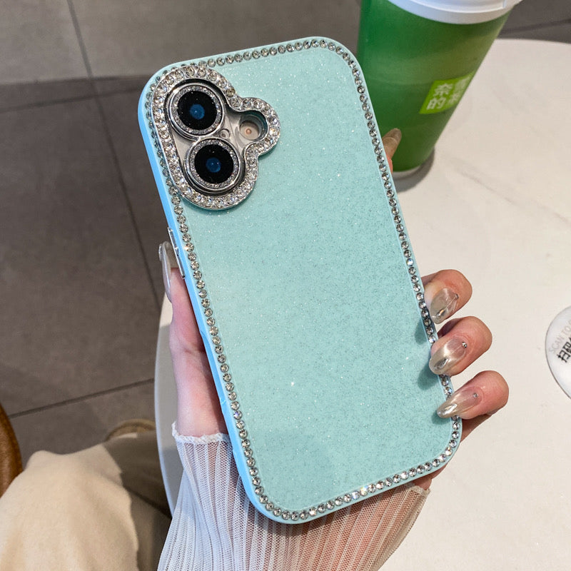iPhoneケース おしゃれ キラキラ ダイヤモンド 単色 スマホケース