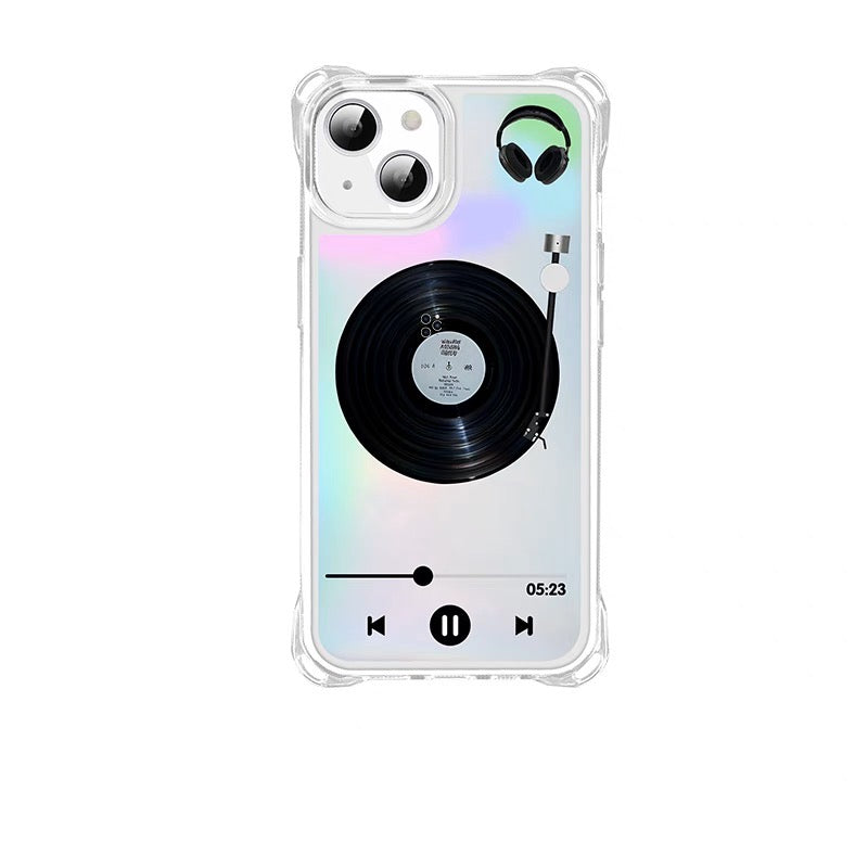 iPhoneケース 音楽 ヘッドホン おしゃれ ショルダー ストラップ スマホケース