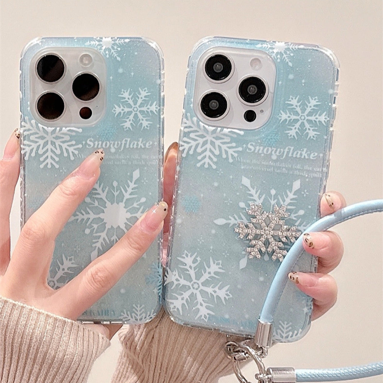 iPhoneケース おしゃれ キラキラ 雪の結晶 スマホケース