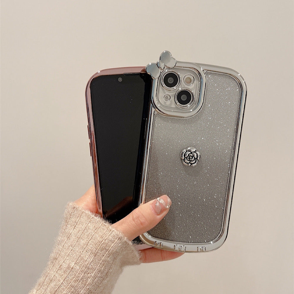 iPhoneケース キラキラ リボン かわいい スマホケース
