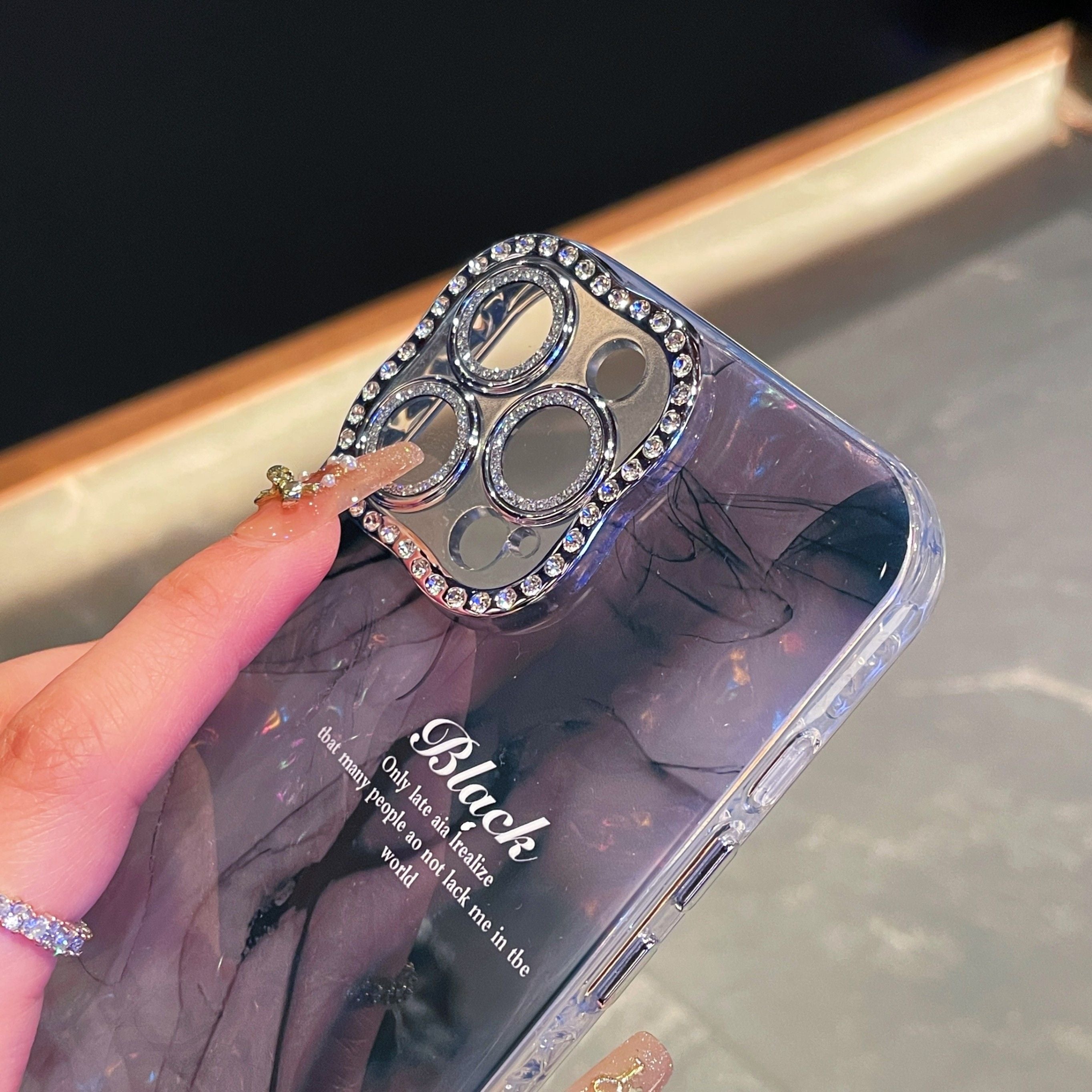 iPhoneケース 大理石風マーブル × メッセージロゴ スマホケース