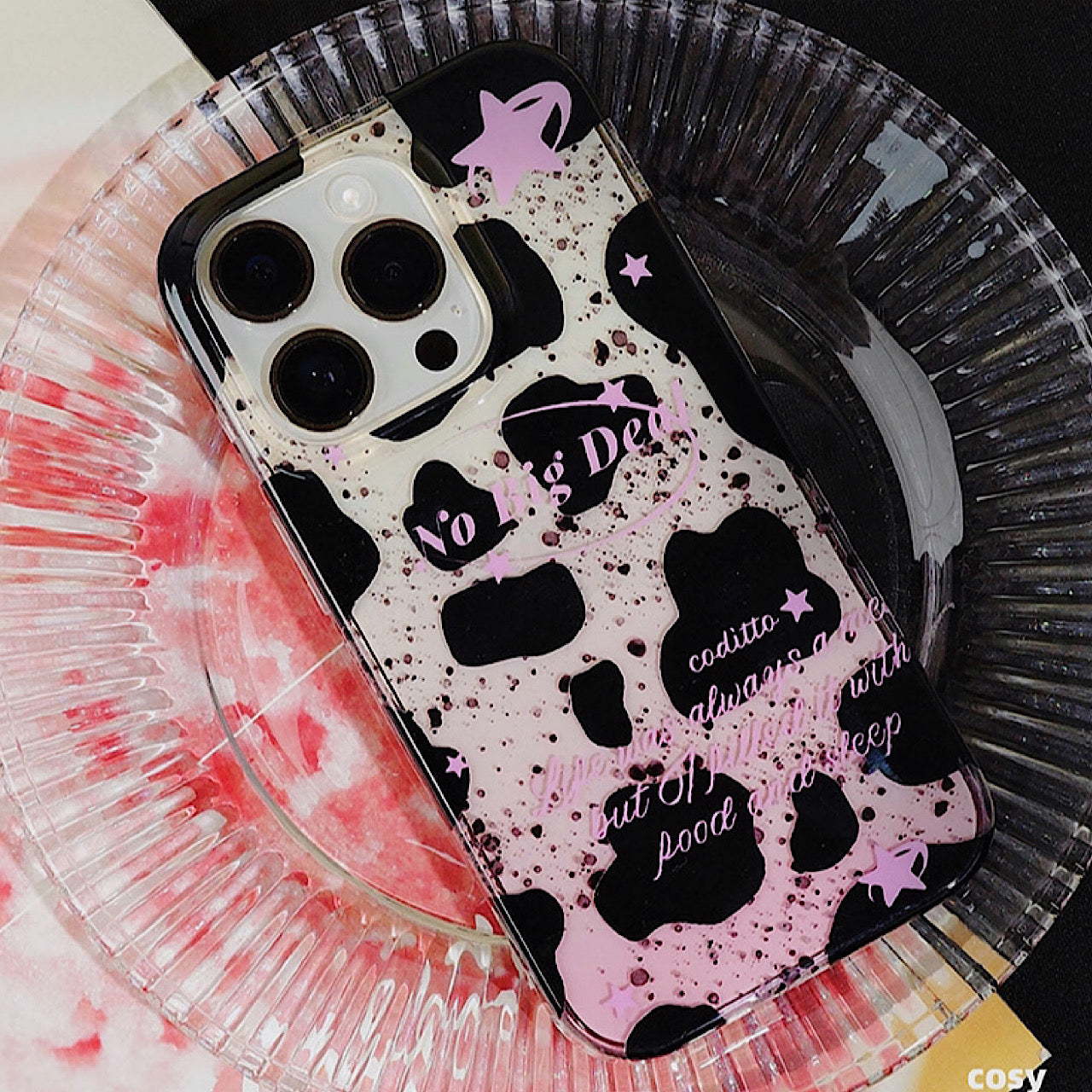 iPhoneケース おしゃれ ブラック 英文字付き スマホケース