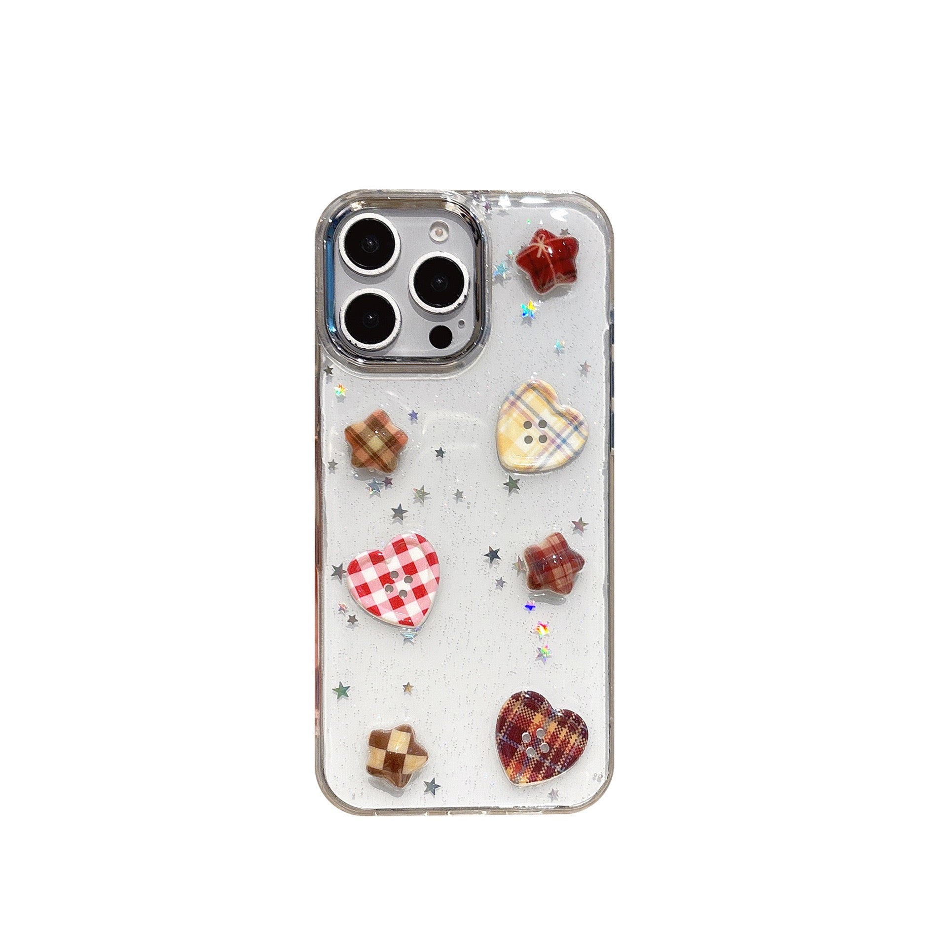 iPhoneケース おしゃれ 立体 ボタン キラキラ スマホケース