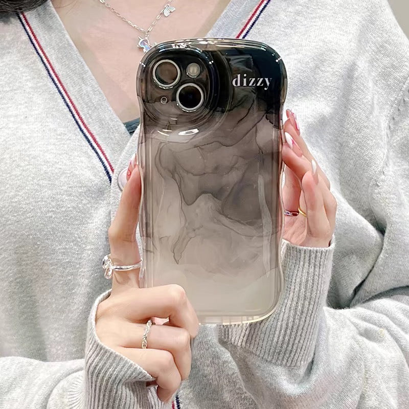 iPhoneケース おしゃれ 大理石風 ブラック スマホケース