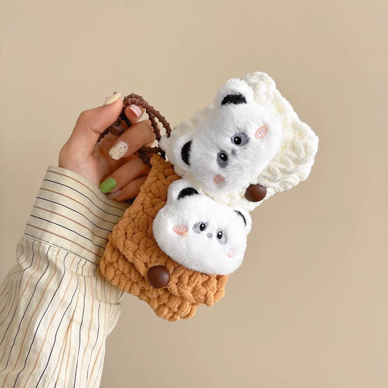 AirPodsケース かわいい パンダ ぬいぐるみ AirPods Proケース