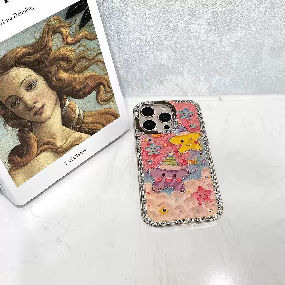 iPhoneケース スマイルスター 雲 ゆめかわ キラキラ スマホケース