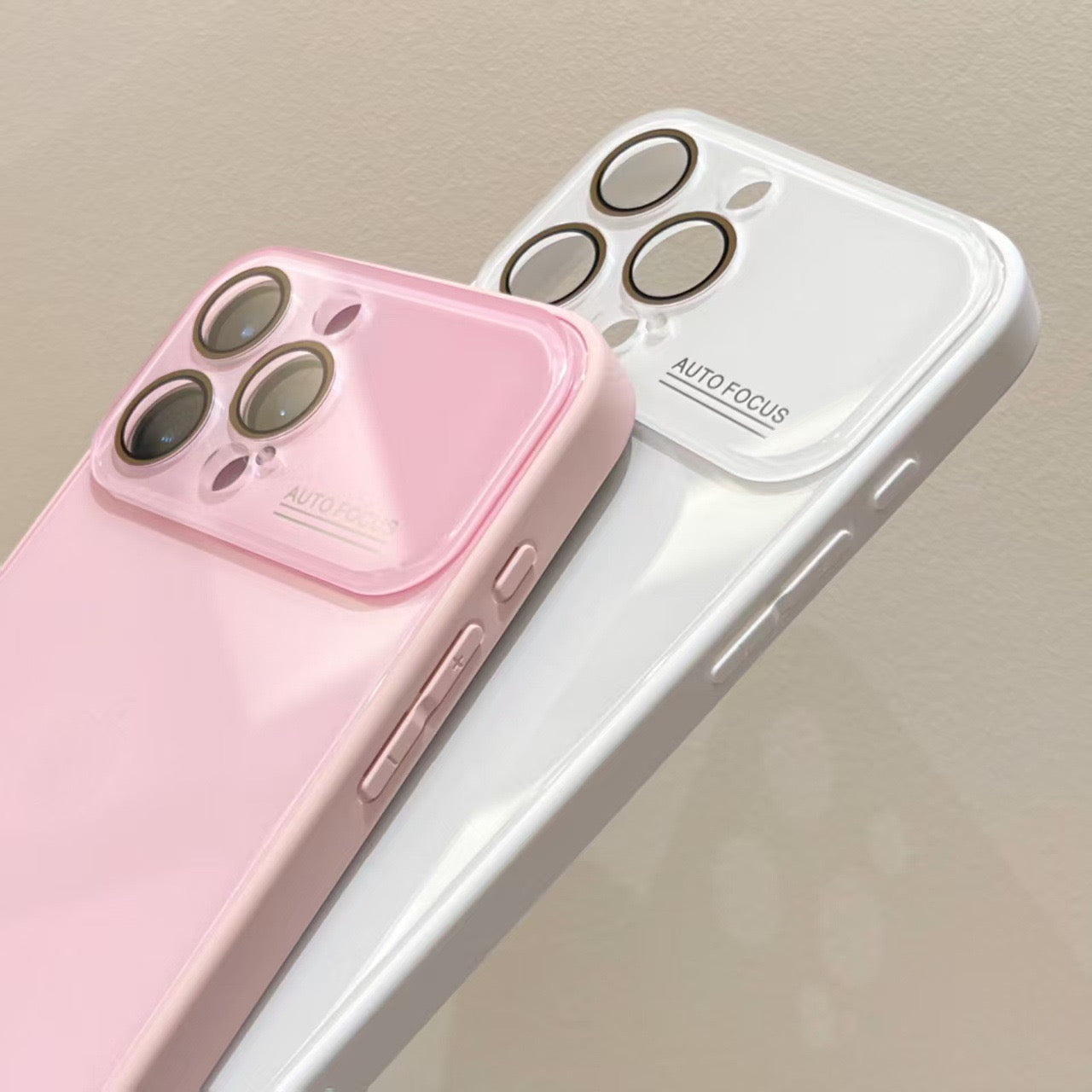 iPhoneケース パステルカラー カメラ保護付き スマホケース