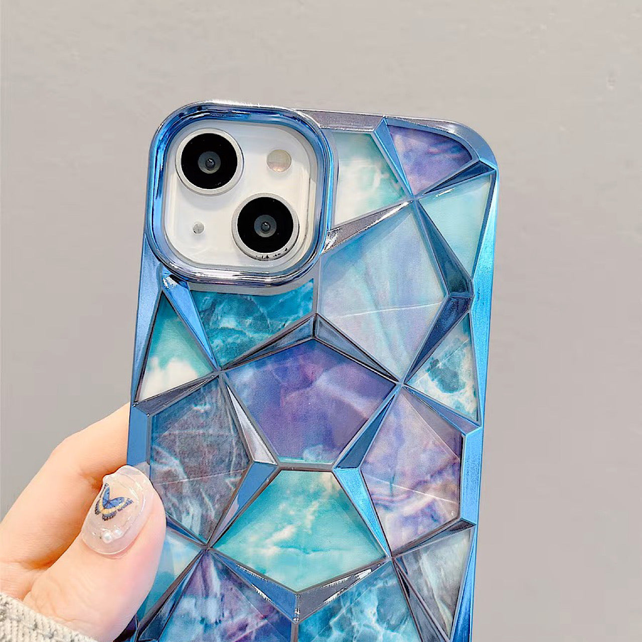 iPhoneケース おしゃれ カラフル 大理石風 スマホケース