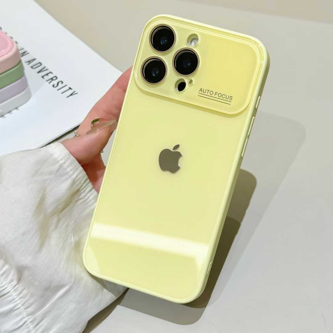 iPhoneケース パステルカラー  カメラ保護付き スマホケース