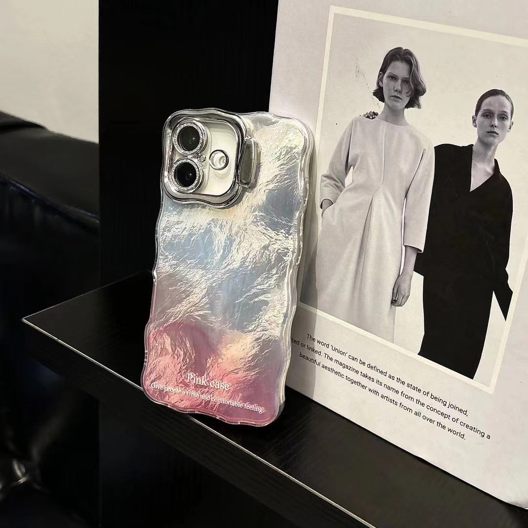 iPhoneケース おしゃれ 大理石風 ダブルカラー スタンド付き スマホケース