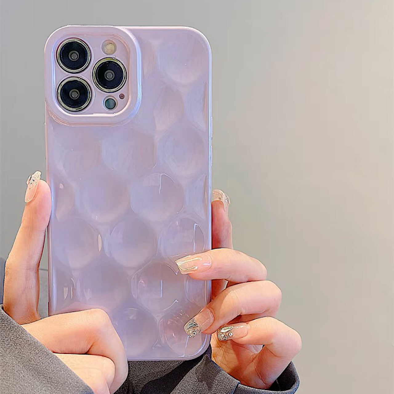 iPhoneケース シンプル 凹凸 単色 スマホケース