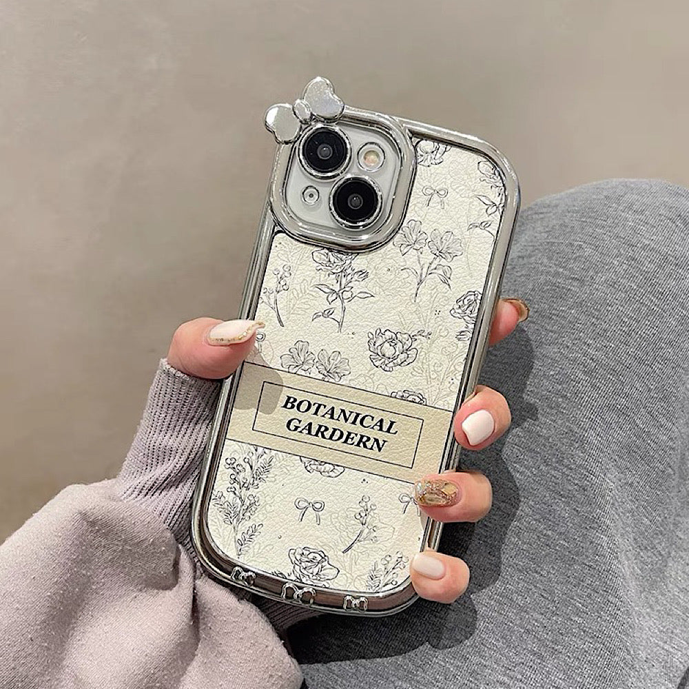 iPhoneケース おしゃれ フラワー ホワイト スマホケース